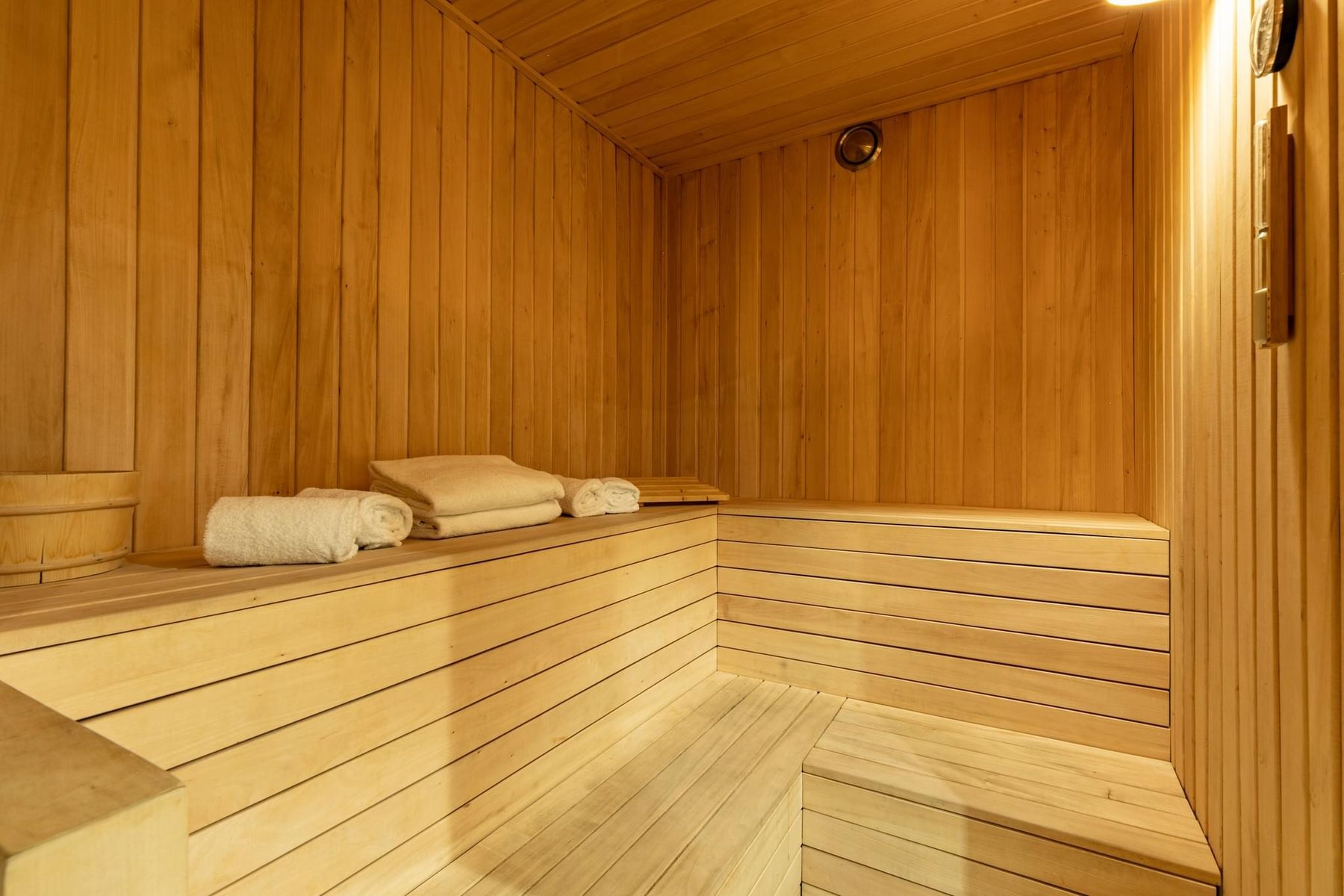 Le sauna en bois clair